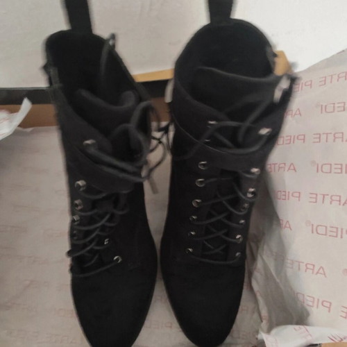 Arte Piedi ankle boots new, size 39, 10cm heel, black