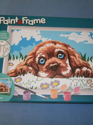 Paint & Frame Loving Puppy new, paint by numbers kit