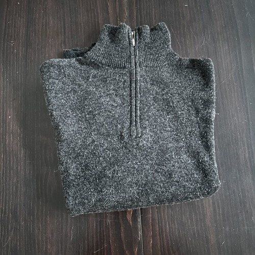 Funky Buddha men's knit sweater with zipper like new, black, size M