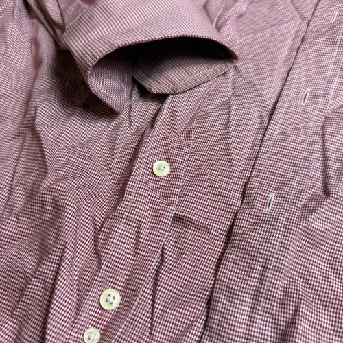 Pure Classic Men's Checked Shirt Bordeaux Size 41 Like New
