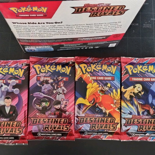 Pokemon Tcg Destined Rivals boosters pack of 4 full art sealed