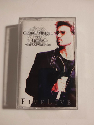 George Michael and Queen Five Live cassette tape like new, pop