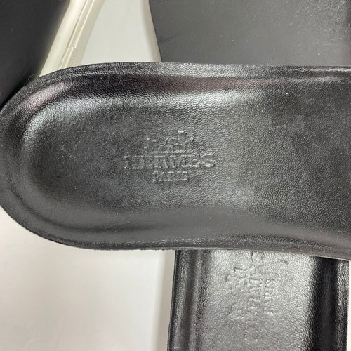 Hermes leather sneakers size 37 like new, black