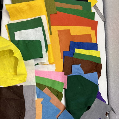 Large felt, fabrics & sewing/craft supplies pack