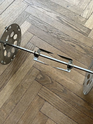 Small rotisserie spit used with corrosion, 45 cm