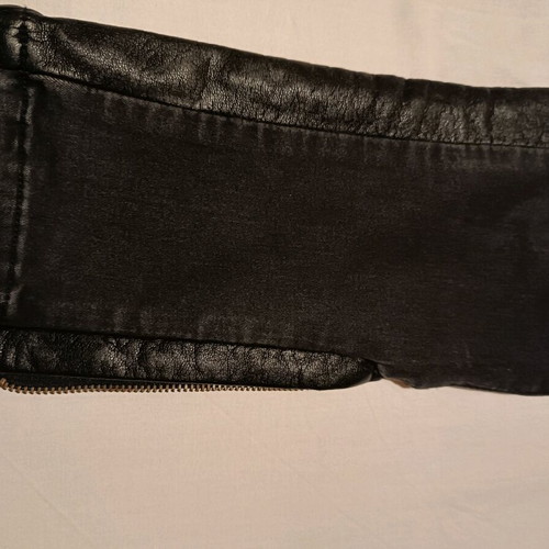 Reiko pants used, black, five-pocket, elastic, size 25