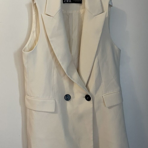 Zara sleeveless vest used, beige, size M