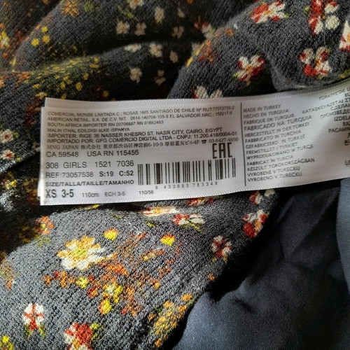 Mango skirt for girls 3-5 years, size XS, like new