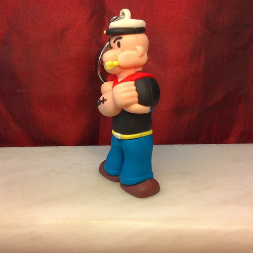 Popeye Daiyamondo Hand Fold 3D Keychain new, hard silicone