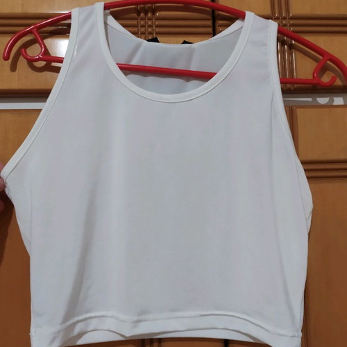 White sleeveless top Doretta new