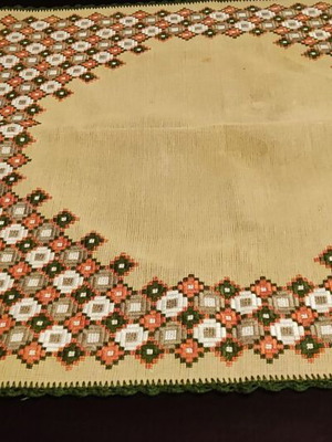 Handmade embroidery used with dimensions 0.66cm x 0.70cm
