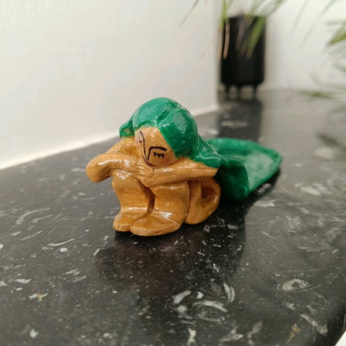 Handmade air clay decorative sculpture new, unique piece