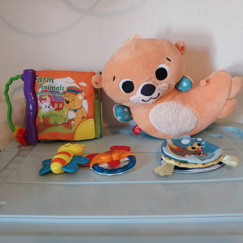 Fisherprice Seal Plush Toy And Baby Book Like New