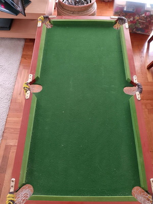 Mini billiard table used, height 70cm, dimensions 60x110cm
