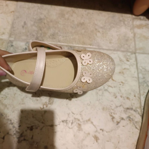 Children's ballerinas like new, soft pink glitter size 32