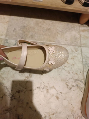 Children's ballerinas like new, soft pink glitter size 32