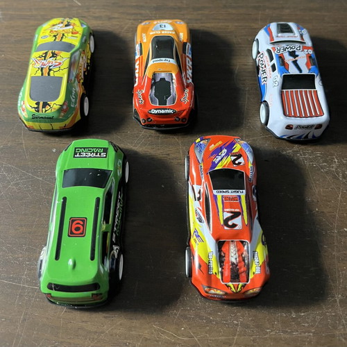 Pull Back Toy Cars Set of 5 Racing Collection like new