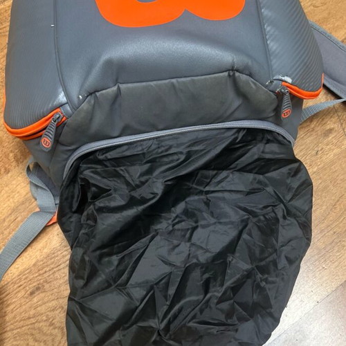 Wilson tennis backpack used, gray with multiple compartments