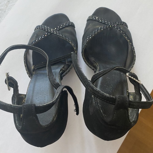 Women's dance shoes used, black, size 40
