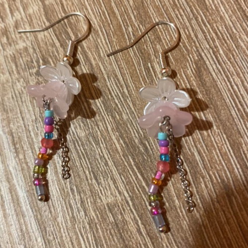 Handmade earrings made to order, multicolored, inspired by Barbie