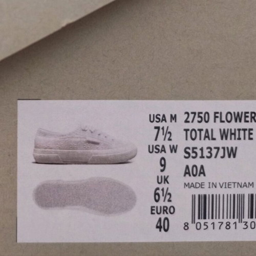 Superga 2750 FLOWER SANGALLO white size 40