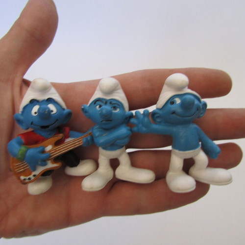 Smurfs Peyo Schleich figures set of 3 used