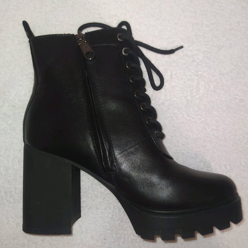 Calvin Klein Jeans boots new black leather size 38