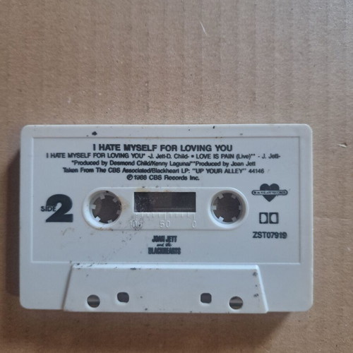Joan Jett And The Blackhearts I Hate Myself For Loving You cassette single used