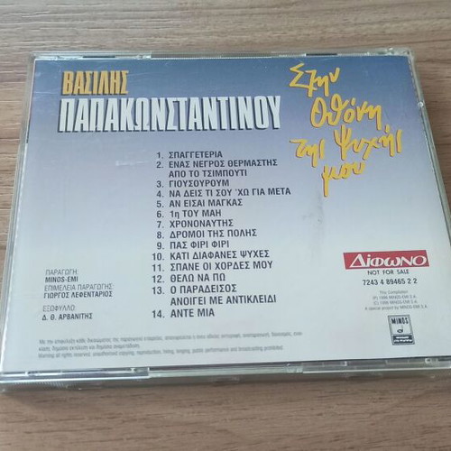 Difono Magazine CD Vasilis Papakonstantinou #11 like new, rock