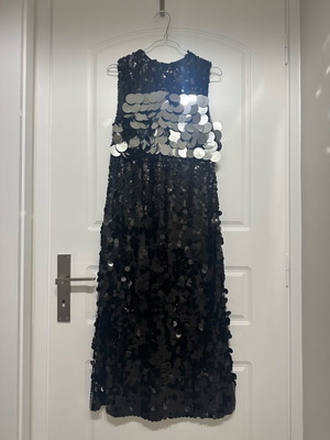 Sfera dress with sequins new, black and silver