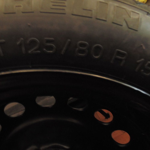 Genuine spare tire new 125/80/15 for Alfa Romeo GTV TS & Spider with cover and accessories