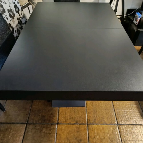 Dining set used, extendable table up to 2.8m with 6 fabric chairs