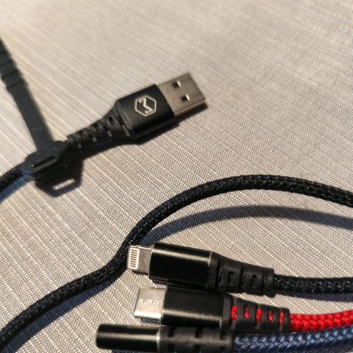 USB cable used for charging and transfer to USB-C and iPhone