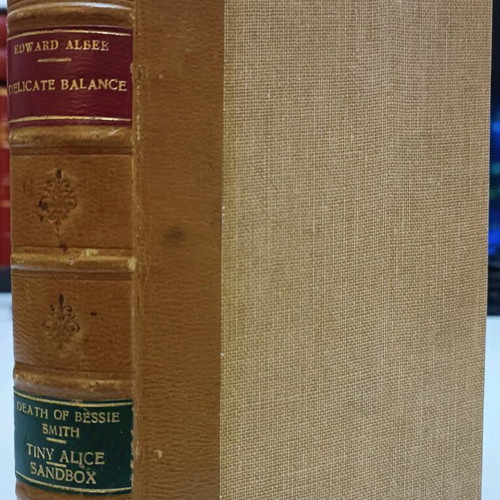 Leather-bound book used A Delicate Balance, The Sandbox & Tiny Alice - Edward Albee