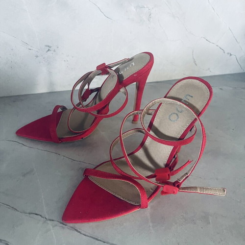 Red Strappy Heeled Sandals Scarlet Edition EU38 new