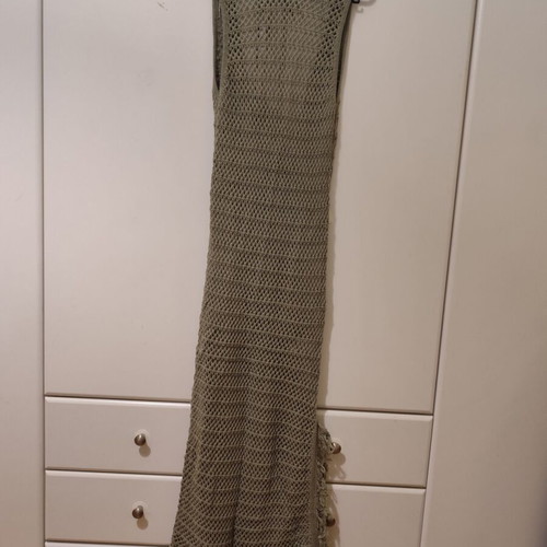Pull & Bear φόρεμα παραλίας crochet ολοκαίνουργιο, χακί, μέγεθος S