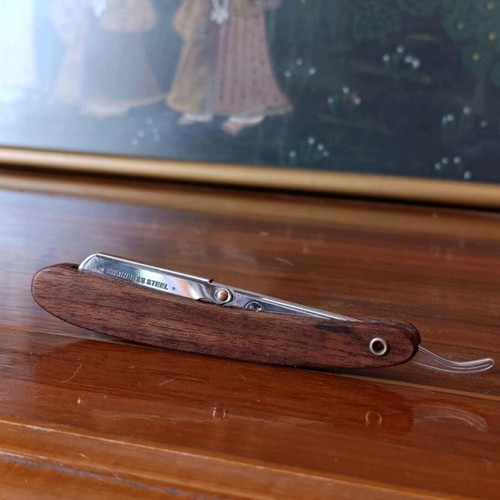 Parker SRDW Barber Razor shavette like new with E&S Rasage Artisan Soap sample