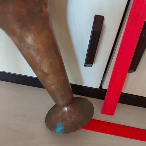 Copper vase used, handmade decorative item