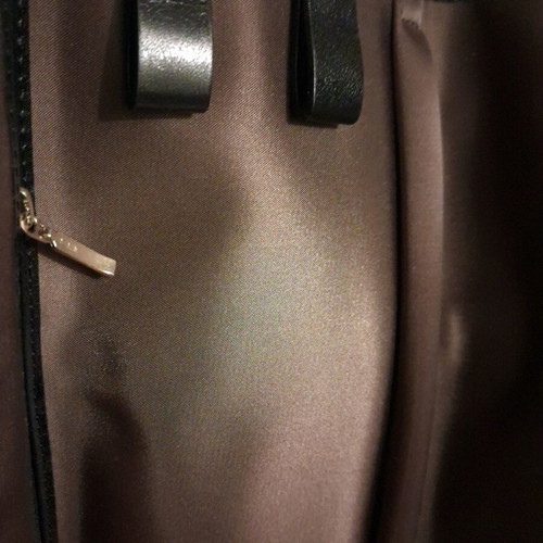 Key wallet new satin fabric black and brown