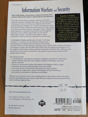 Information Warfare and Security book new