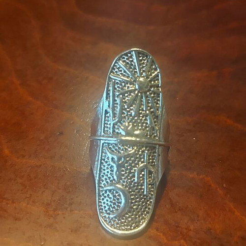 Metal ring new length 4.50 centimeters silver