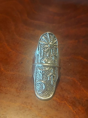 Metal ring new length 4.50 centimeters silver