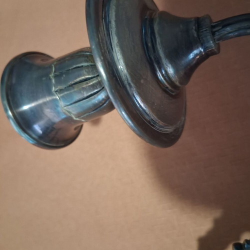 Metal candlestick 3-branch vintage used