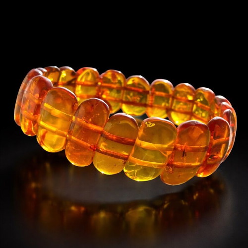 Natural Baltic Amber Bracelet new, handmade with natural inclusions