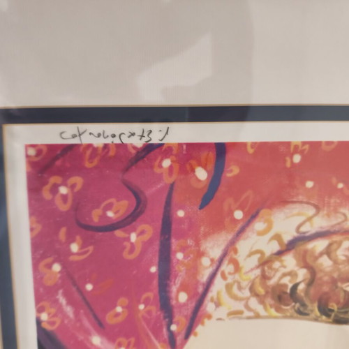 Silk Screen Print Stathopoulos like new, framed 72x90 cm