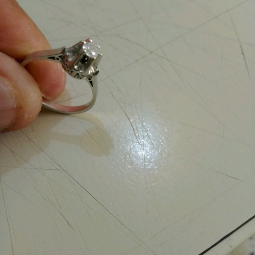 18K Engagement Ring with Diamond new, size 15.5