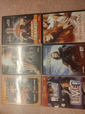 DVD movie pack of 6 used, action, adventure, drama, romance