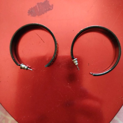 Earrings black with gold like new