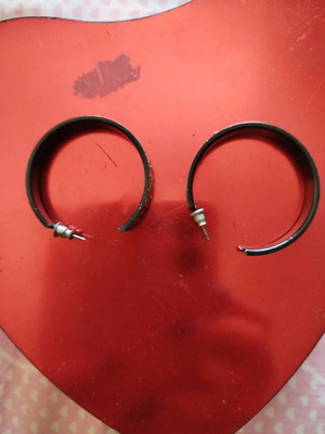 Earrings black with gold like new