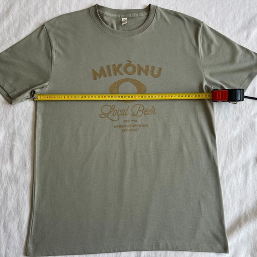 Mikònu T-shirt M unisex new, light khaki, eco cotton
